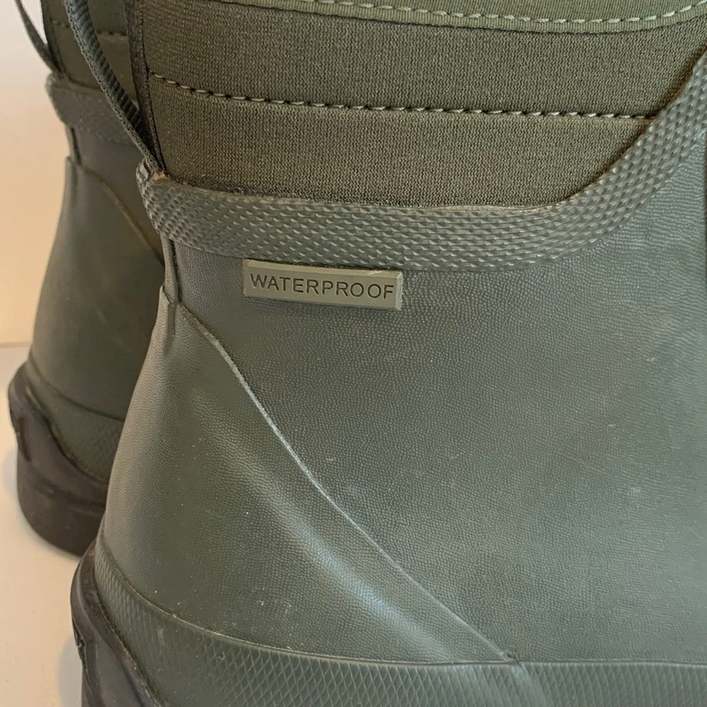 Muck Originals Men's Size 10 Green Waterproof Lace Up Waterproof Rain Boots